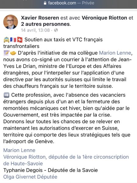 Taxis VTC manifestation 12 avril 2021